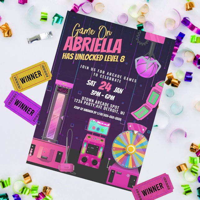 Invitation à une fête d'anniversaire de salle d'ar (Créateur téléchargé)