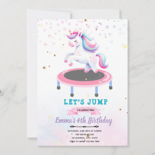 Invitation à une fête d'anniversaire de saut de li