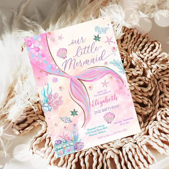 Invitation à une fête d'anniversaire de sirène (Créateur téléchargé)