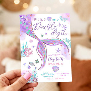 Invitation à une fête d'anniversaire de sirène