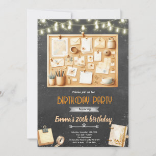 Invitation à une fête d'anniversaire de tableau de
