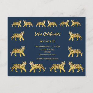 Invitation à une fête d'anniversaire de Tigre