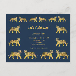 Invitation à une fête d'anniversaire de Tigre