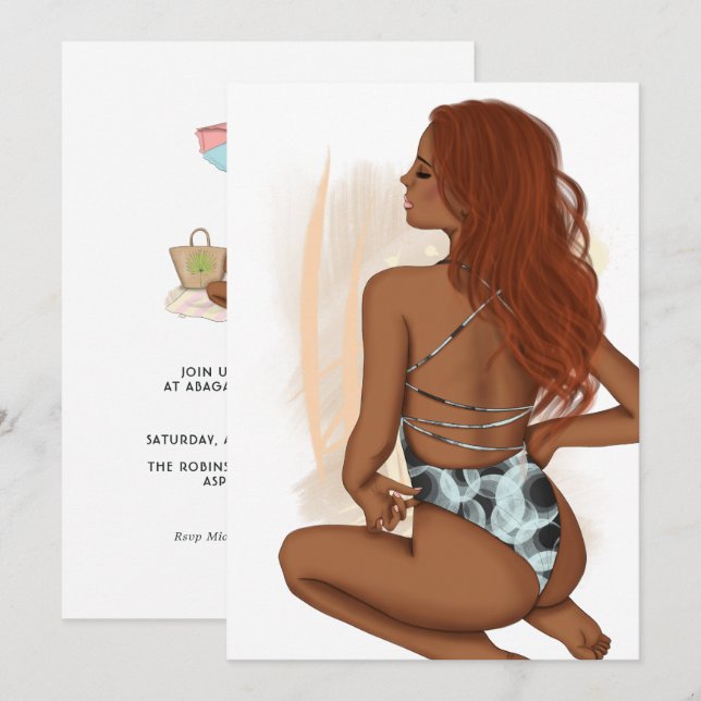Invitation à une fête d'anniversaire de vacances d (Devant / Derrière)