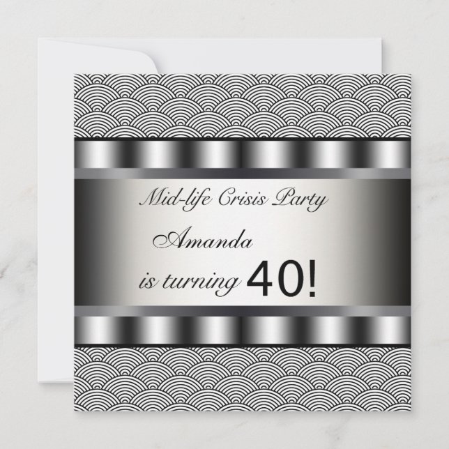 Invitation à une fête d'anniversaire des 40 ans en (Devant)
