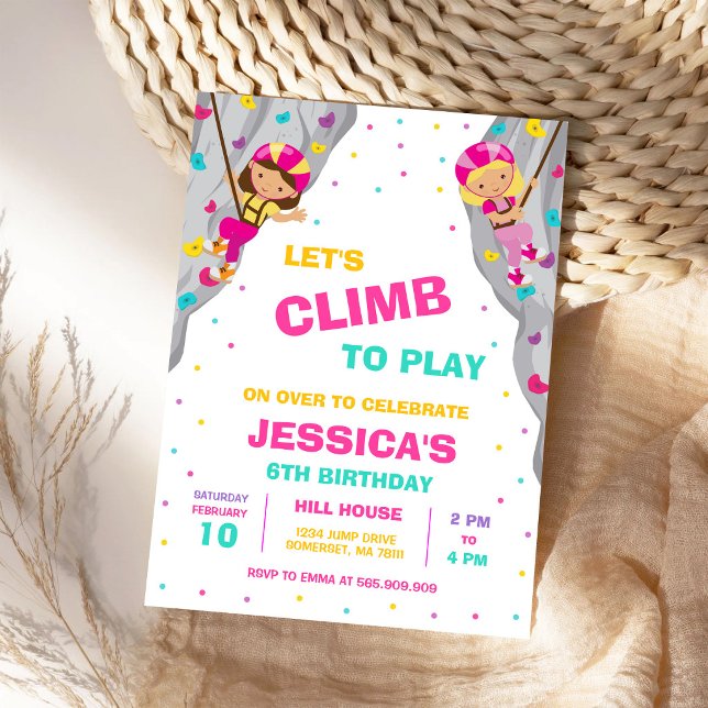 Invitation à une fête d'anniversaire d'escalade de (Créateur téléchargé)