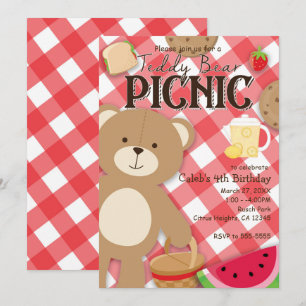 Invitation à une fête d'anniversaire d'été pique-n