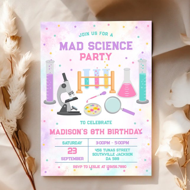 Invitation à une fête d'anniversaire d'expérience  (Créateur téléchargé)