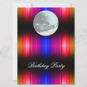 Invitation à une fête d'anniversaire Disco Rétro