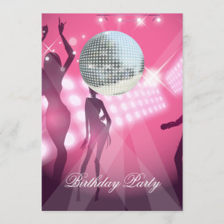 Invitation à une fête d'anniversaire Disco Rétro