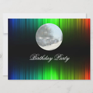 Invitation à une fête d'anniversaire Disco Rétro