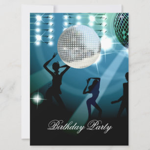 Invitation à une fête d'anniversaire Disco Rétro