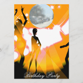 Invitation à une fête d'anniversaire Disco Rétro