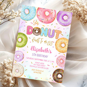 Invitation à une fête d'anniversaire Donut