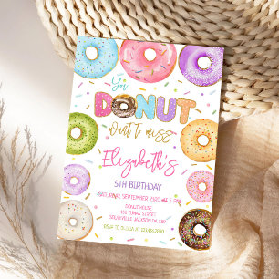 Invitation à une fête d'anniversaire Donut