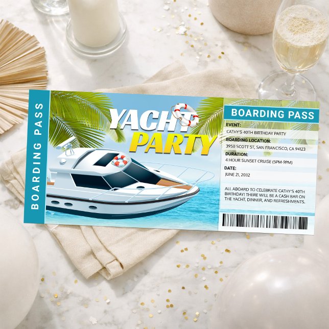 Invitation à une fête d'anniversaire en croisière  (Créateur téléchargé)