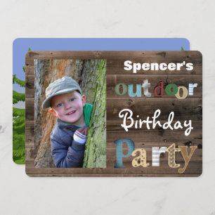 Invitation à une fête d'anniversaire en plein air