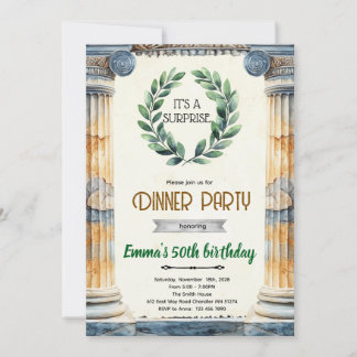 Invitation à une fête d'anniversaire en toge de la