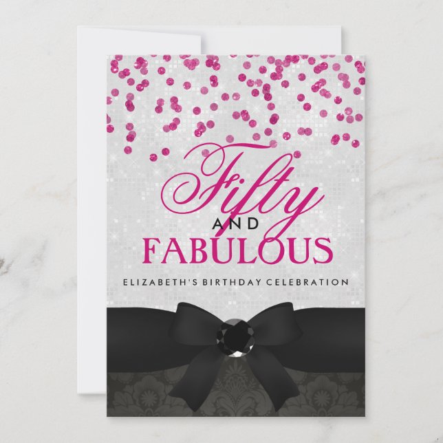 Invitation à une fête d'anniversaire fabuleuse de  (Devant)