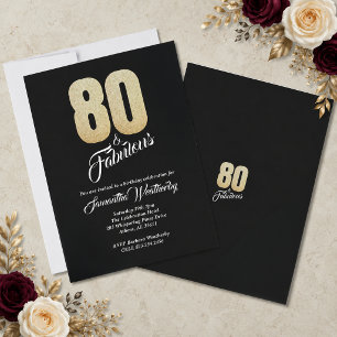 Invitation à une fête d'anniversaire fabuleuse pou