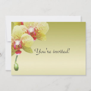 invitation à une fête d'anniversaire fleurs d'orch