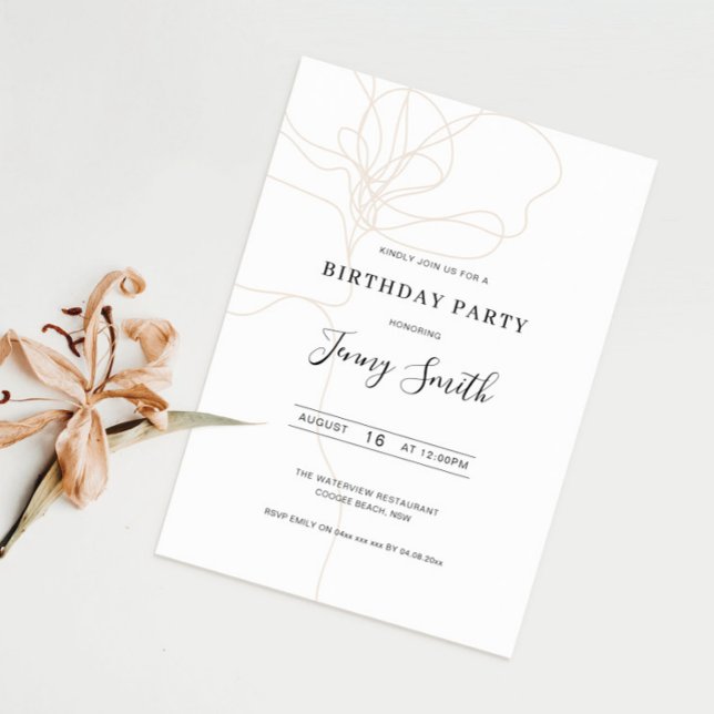 Invitation à une fête d'anniversaire illustrée (Créateur téléchargé)