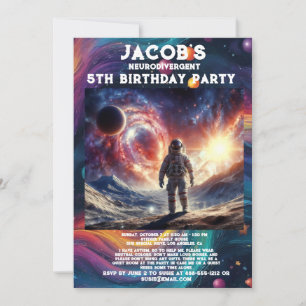 Invitation à une fête d'anniversaire neurodivergen