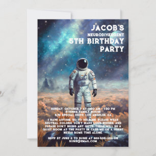Invitation à une fête d'anniversaire neurodivergen