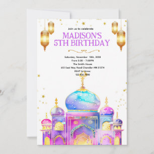 Invitation à une fête d'anniversaire nuit arabienn