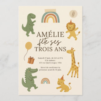 Invitation à une fête d'anniversaire pour enfants