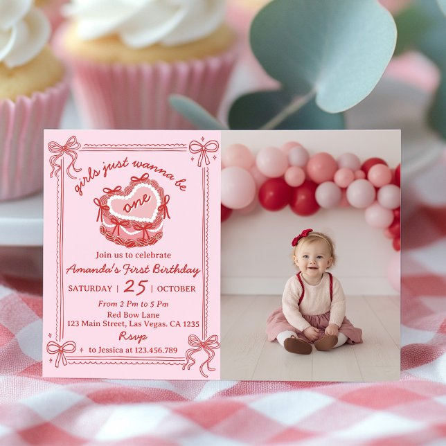 Invitation à une fête d'anniversaire pour fille :  (Créateur téléchargé)