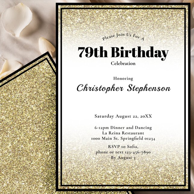 Invitation à une fête d'anniversaire pour les 79 a (Créateur téléchargé)