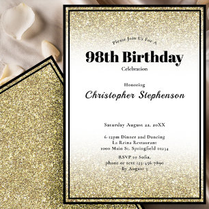 Invitation à une fête d'anniversaire pour les 98 a
