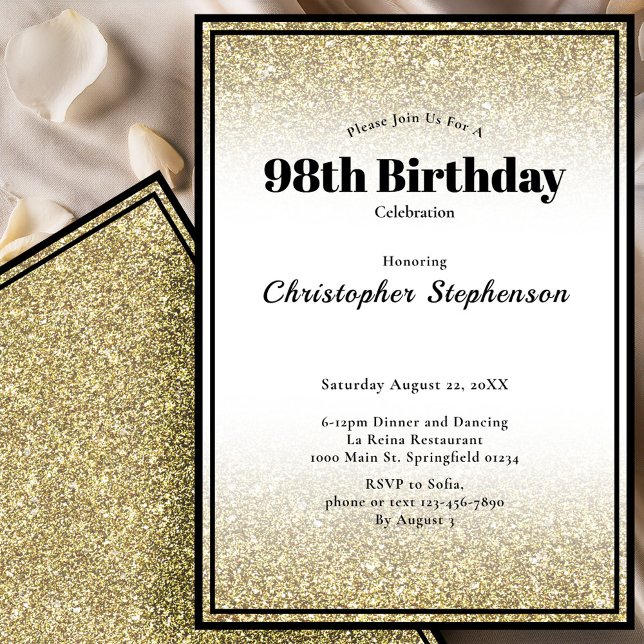 Invitation à une fête d'anniversaire pour les 98 a (Créateur téléchargé)