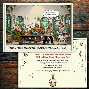 Invitation à une fête d'anniversaire pour senior