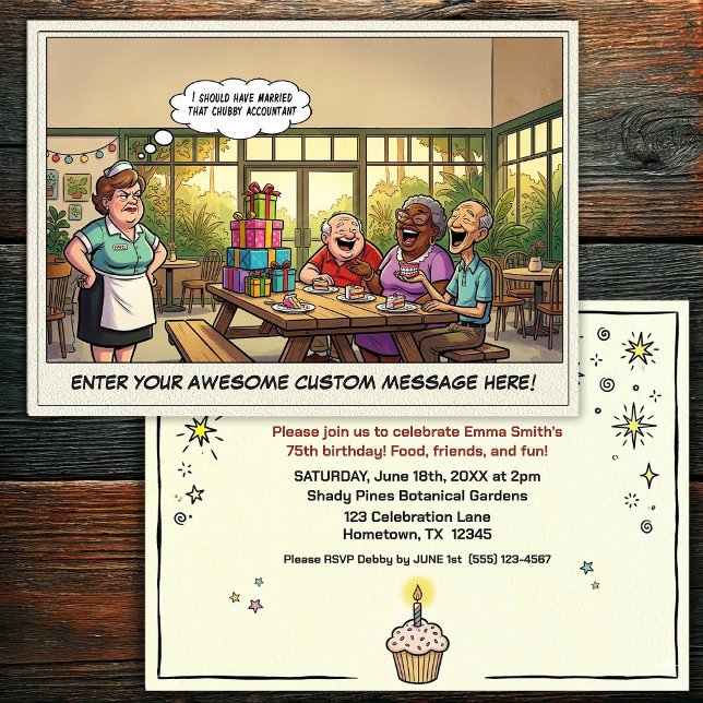 Invitation à une fête d'anniversaire pour senior (Créateur téléchargé)