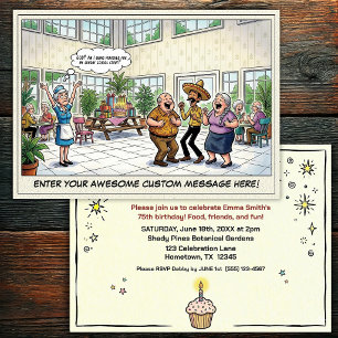 Invitation à une fête d'anniversaire pour senior