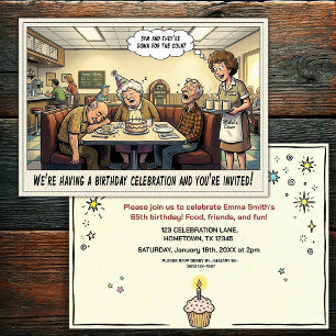 Invitation à une fête d'anniversaire pour senior