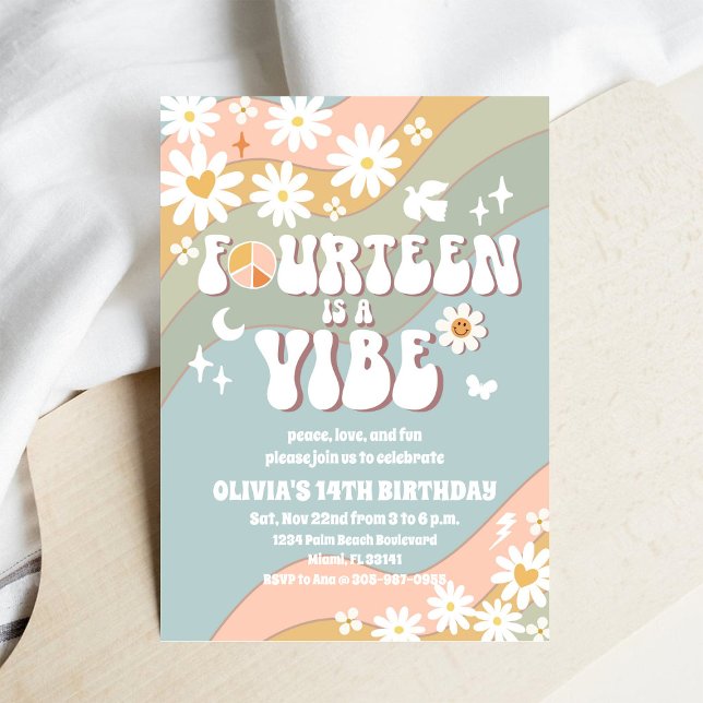 Invitation à une fête d'anniversaire rétro pour le (Créateur téléchargé)