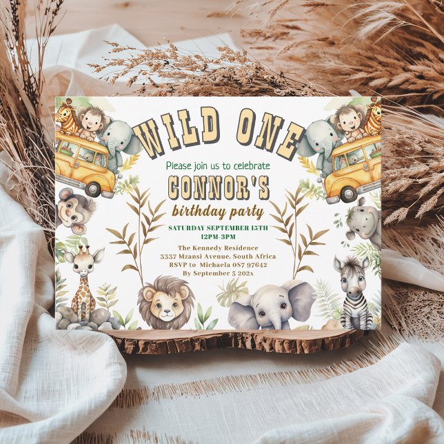 Invitation à une fête d'anniversaire sauvage dans  (Créateur téléchargé)