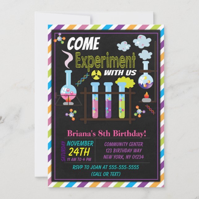 Invitation à une fête d'anniversaire scientifique  (Devant)