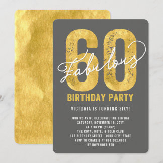 Invitation à une fête d'anniversaire soixante ans