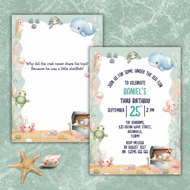 Invitation à une fête d'anniversaire sous la mer (Créateur téléchargé)