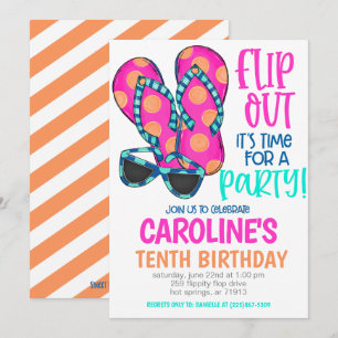 Invitation à une fête d'anniversaire sur la plage
