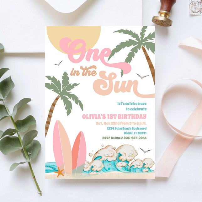 Invitation à une fête d'anniversaire sur la plage  (Créateur téléchargé)