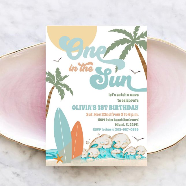 Invitation à une fête d'anniversaire sur la plage  (Créateur téléchargé)