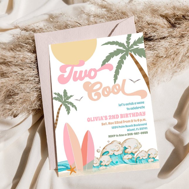 Invitation à une fête d'anniversaire sur la plage  (Créateur téléchargé)