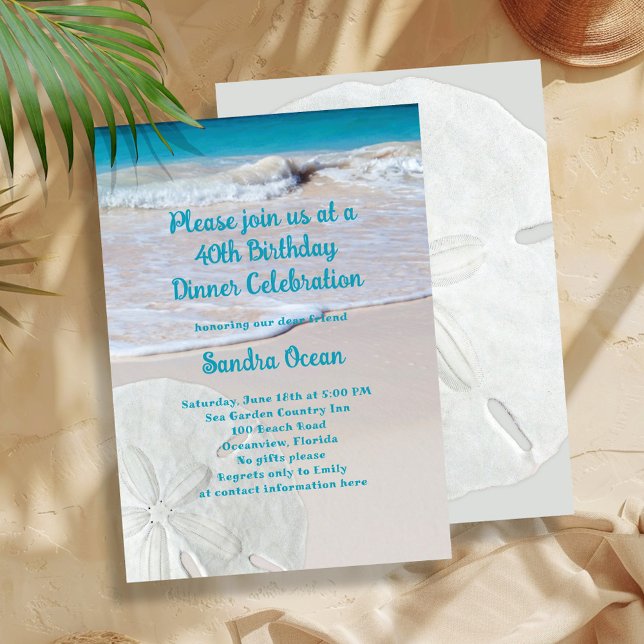 Invitation à une fête d'anniversaire sur la plage  (Créateur téléchargé)