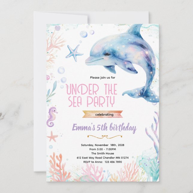 Invitation à une fête d'anniversaire sur le thème  (Devant)