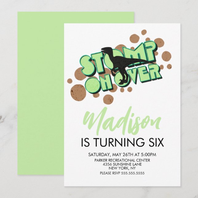 Invitation à une fête d'anniversaire sur le thème  (Devant / Derrière)